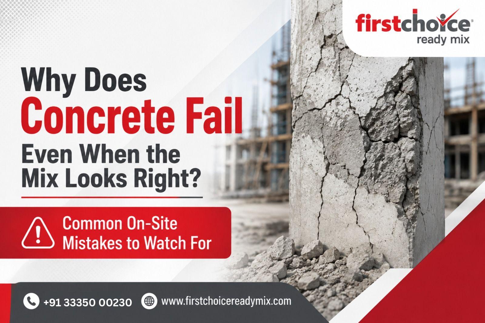 Why Does Concrete Fail Even When the Mix Looks Right? Common On-Site Mistakes to Watch For